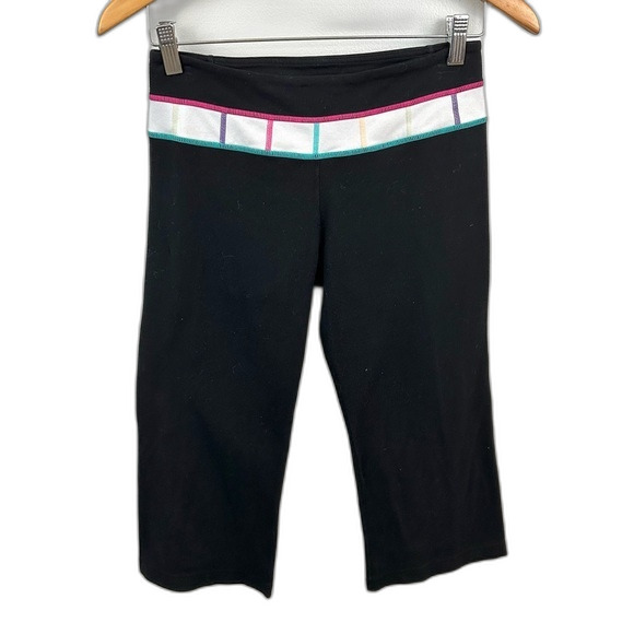 Lululemon Black Capri Workout Leggings Size 6 - Picture 1 of 9